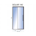Drzwi prysznicowe przesuwane 140x195 Solar Black Rea